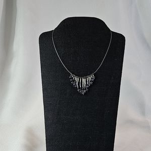 Guess Fringe Beaded Wire Necklace Vintage Y2k